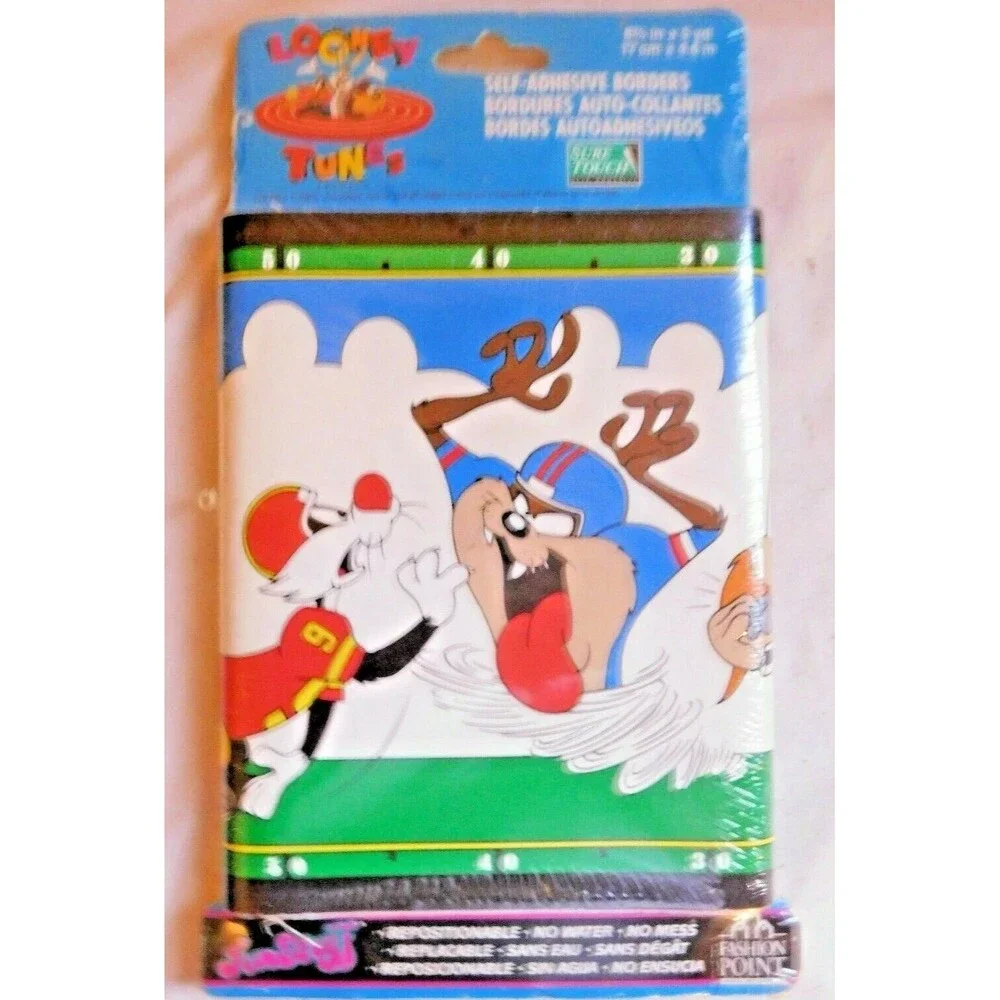 Vintage Looney Tunes Border 4 Self Adhesive Border Wallpaper SEALED 6 3/4 X 5YD